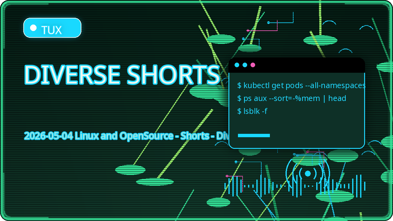 Preview for 2026-05-04 Linux and OpenSource - Shorts - Diverse