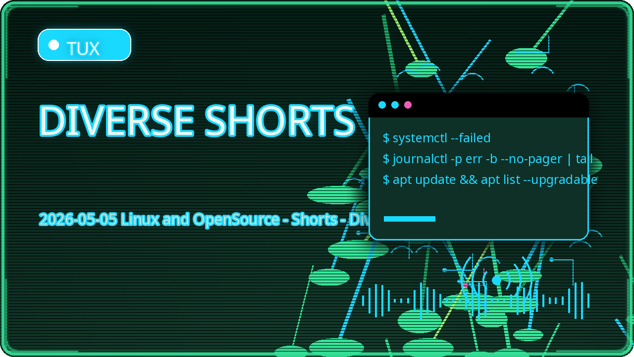 Thumbnail for 2026-05-05 Linux and OpenSource - Shorts - Diverse