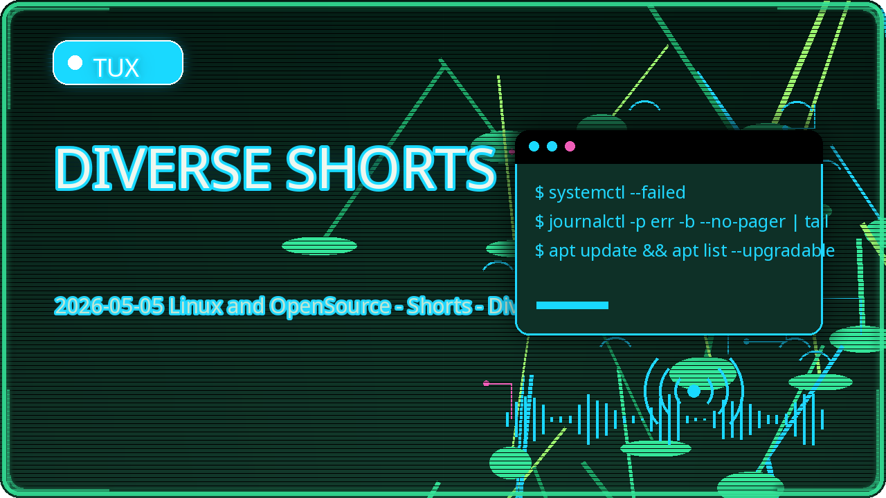 Thumbnail for 2026-05-05 Linux and OpenSource - Shorts - Diverse